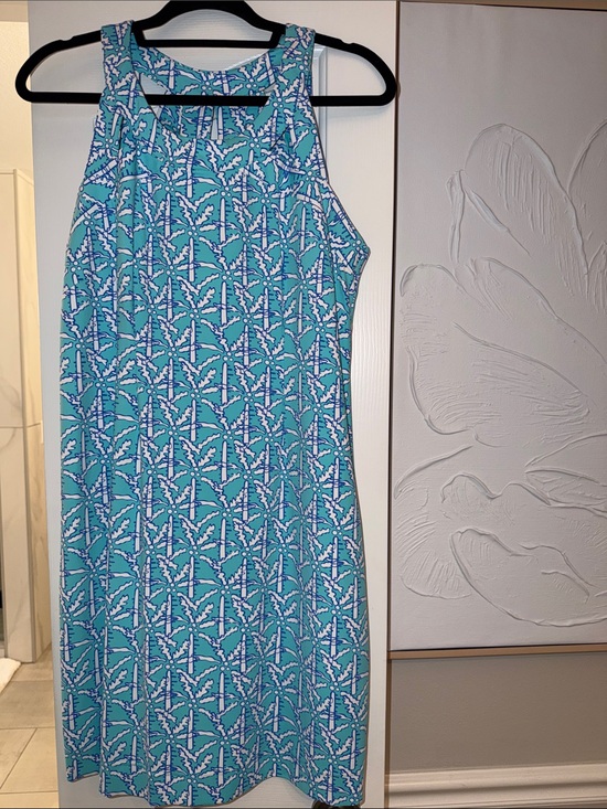 Lulu-B Dresses & Skirts - Lulu-B Turquoise Geometric Sexy Back Dress NWOT Size M